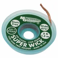 MG Chemicals 444 Desoldering Braid - #4 Fine Braid Super Wick With RMA Flux 25'