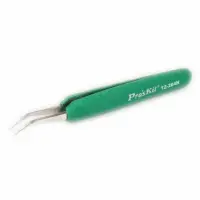 TWEEZER, ESD-SAFE, SOFT-GRIP, FINE TIP CURVED