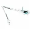 MAGNIFIER WORKBENCH LAMP - WHITE..WITH BENCH CLAMP