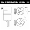 DUAL SINGLE ADJ 5MM 10MM NOZ