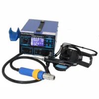 DELUXE HI POWERED HOT AIR WITH SOLDERING IRON/LIQUID CRYSTAL DISPLAY AIR FILTER AND COMPONENT PICK UP OPTION