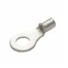 RING TERMINAL, 16-14AWG, #8 STUD SIZE, NON INSULATED, BRAZED SEAM, 10PK