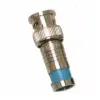 BNC CONNECTOR FOR RG6 QUAD - 20 PK, BLUE