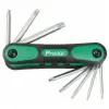 8 PC FOLDING SECURITY TORX SET..T9H - T40H