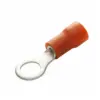 RING TERMINAL, 22-16AWG, #8 STUD SIZE, RED, INSULATED PVC, BRAZED SEAM, 10PK