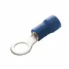 RING TERMINAL, 16-14AWG, 1/4" STUD SIZE, BLUE, INSULATED PVC, BRAZED SEAM, 10PK