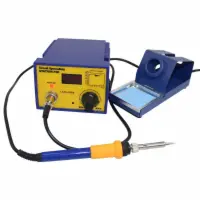 CSI-STATION 75D, SOLDER WIRE 2,  AND 10 TIP SET 75W SOLDERING STATION AND SOLDER TIP CLEANER WITH ROSIN FLUX