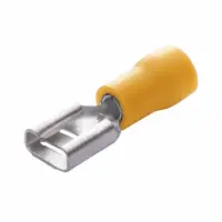FEMALE DISCONNECTS, 12-10AWG, YELLOW, VINYL INSULATED PVC FOR .250 X .032" TAB, 10PK