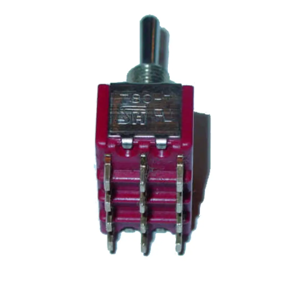 thumbnail image 2 of 2 X On-On 4PDT Miniature Toggle Switch – 3A, Panel Mount, Switch Electronics MTS-402 2 of 6