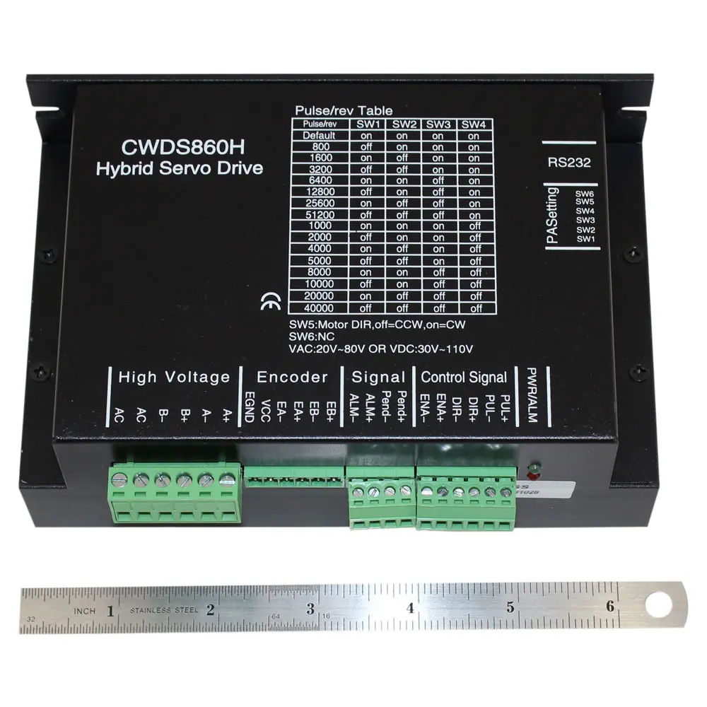 Closed Loop Set 86BHH76 Step Motor with CWDS860H Driver and cableing