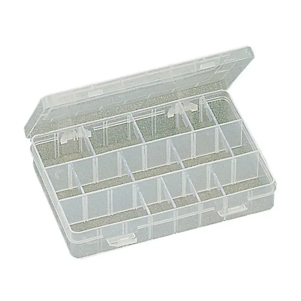 PLASTIC BOX W/DIVIDERS 8 X 5.25 X 1.5