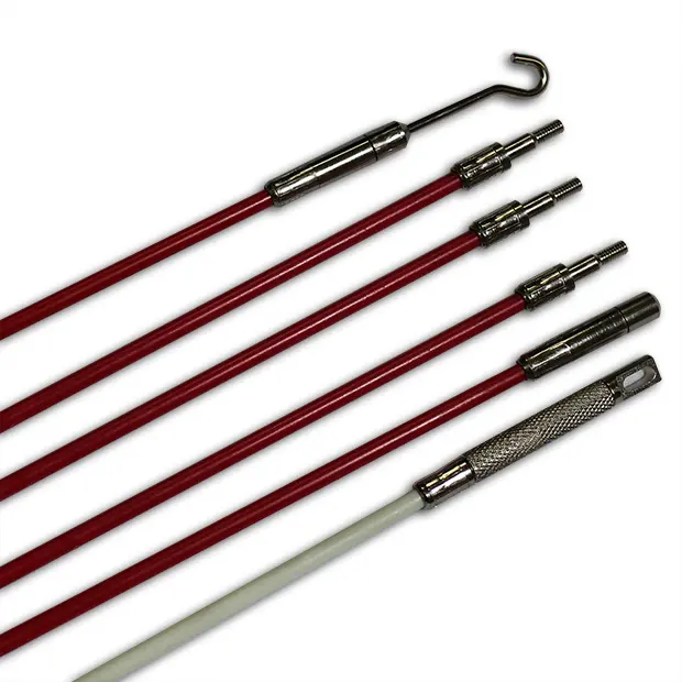 30' CABLE FISH KIT  QTY. 5, 5' RED 3/16 RODS QTY. 1, 5' GLOW 3/16 ROD QTY. 1, MINI HOOK QTY. 1, MINI EYE