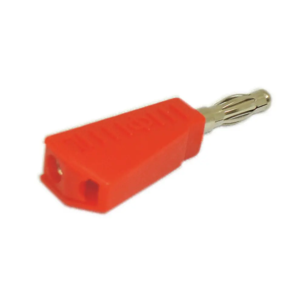 RED BANANA PLUG STACKABLE  4MM