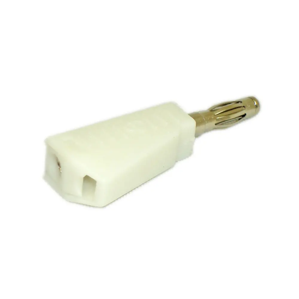 WHITE BANANA PLUG STACKABLE  4