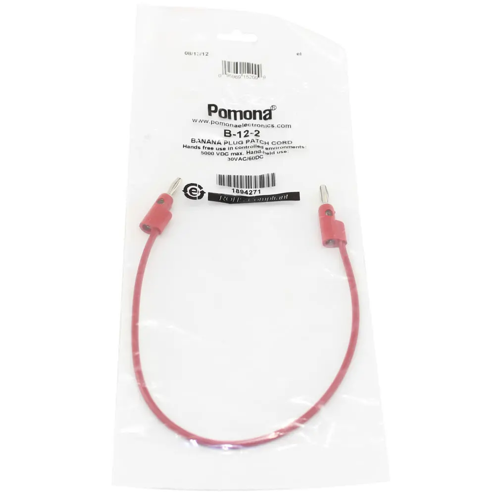 BANANA PLUG PATCH CORD (RED)