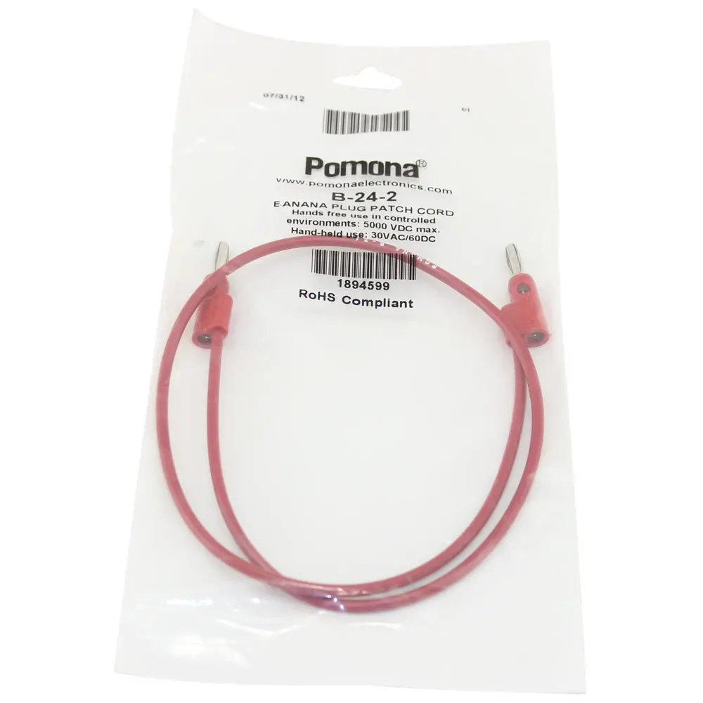 BANANA PLUG PATCH CORD (RED)