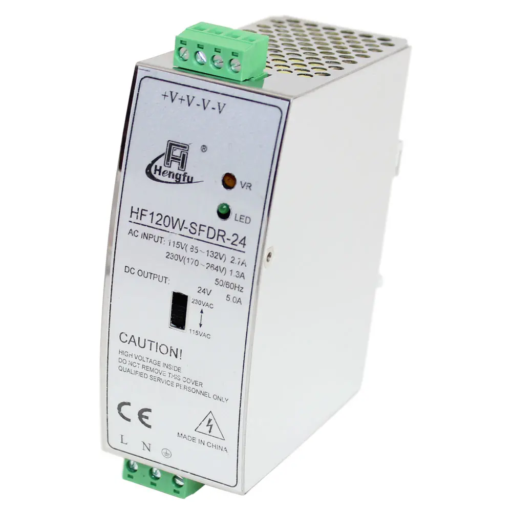 24 VOLT 120 WATT DIN RAIL MT POWER SUPPLY