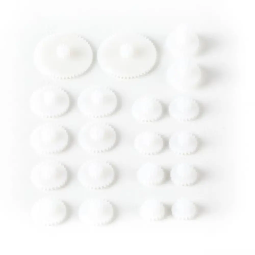 ASSORTED PLASTIC TWIN GEAR SET - 0.5 MODULE (2.05MM ID) (20 PCS)