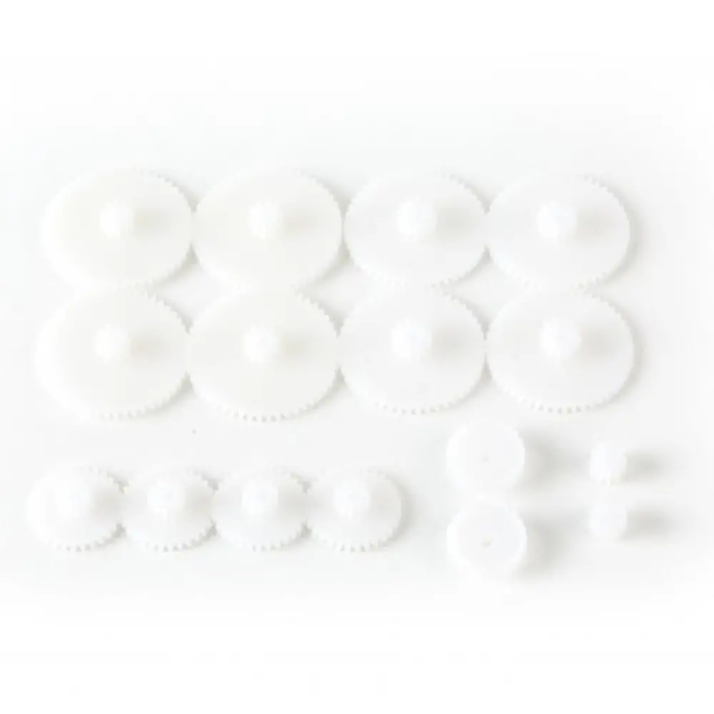 ASSORTED PLASTIC GEAR SET - 0.5 MODULE (16 PCS)