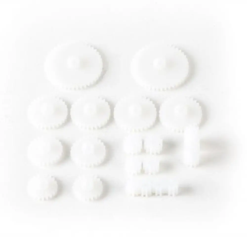 ASSORTED PLASTIC PINION GEAR SET - 0.5 MODULE (1.95MM ID) (20 PCS)