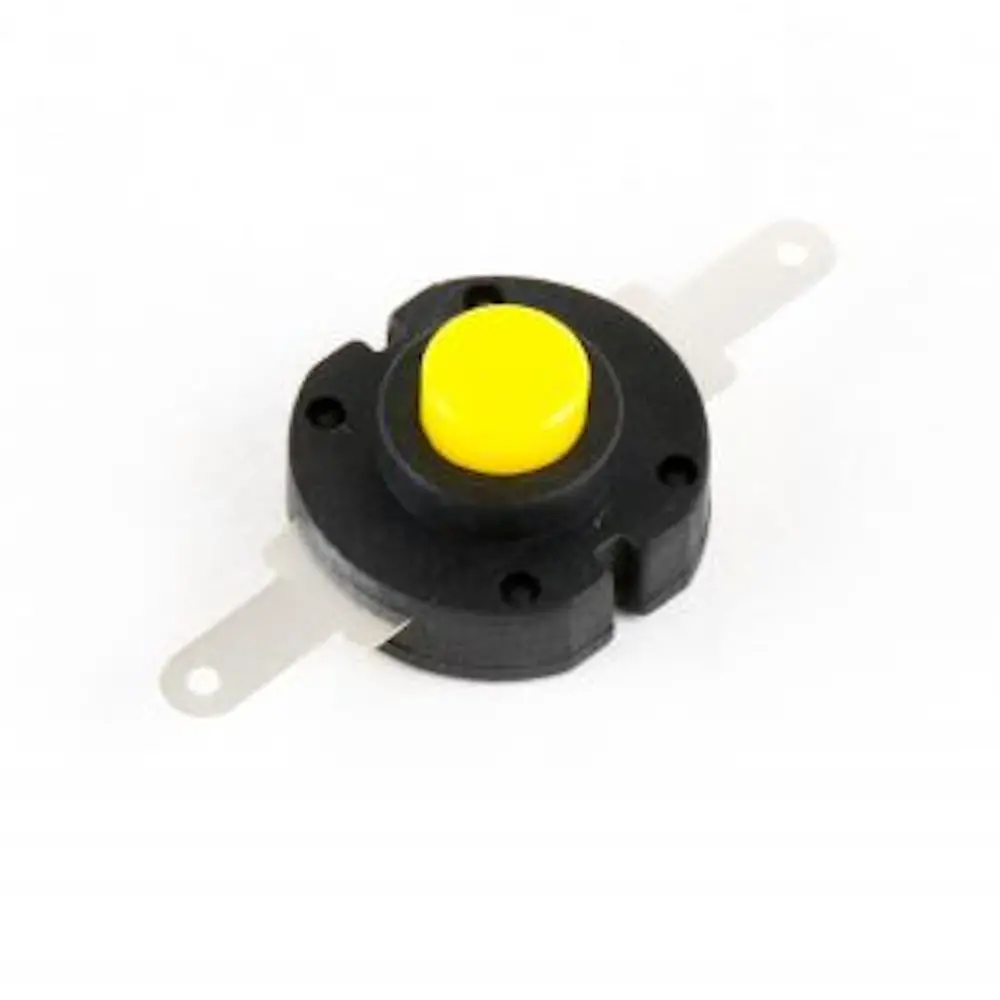 DC 12 0.5A YELLOW ON OFF MINI PUSH BUTTON