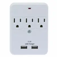 3-OUTLET SURGE PROTECTED WALL TAP
