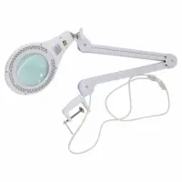 CLAMP ON MAGNIFIER LAMP, GLASS LENS, 5 DIPTER