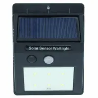 WALLMOUNT SOLAR SENSOR LED LIGHT 1W 120LM