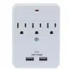 3-OUTLET SURGE PROTECTED WALL TAP