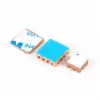 PREMIUM COPPER HEAT SINK FOR RASPBERRY PI (3 PIECES) - 1) 9MM X 9MM X 4MM  2) 14MM X 14MM X 4.5MM  3) 15MM X 15MM X 2MM