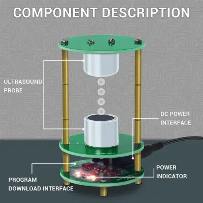 KIT ÉLECTRONIQUE ACOUSTIQUE de Suspension Ultrasonique de Bricolage, Projet4715 EUR 8,39