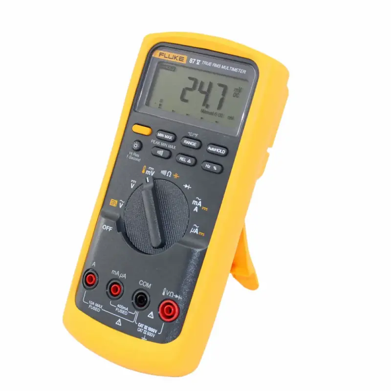 [JUNK]USED FLUKE 87 TRUE RMS MULTIMETER 安全カバー付 デジタルマルチメーター[ST1625021] Fluke 87 True RMS Multimeter W⁄ Leads and Case - Tested Working