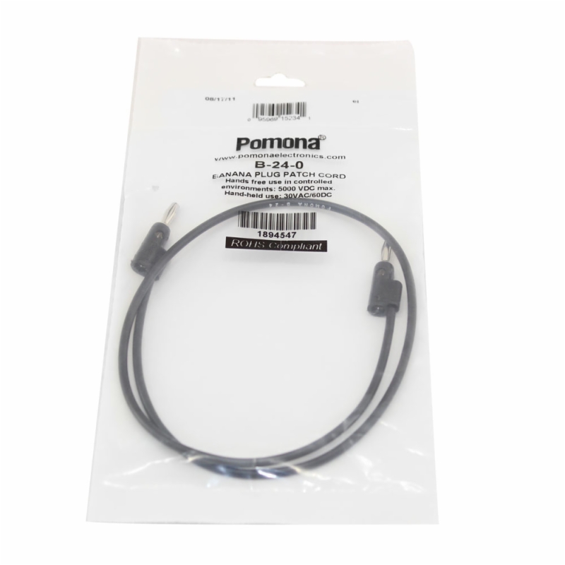ばばな BANANA PLUG PATCH CORD (BLACK)