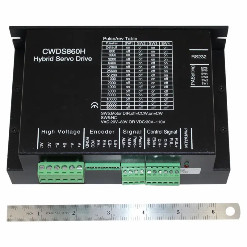 Closed Loop Set 86BHH76 Step Motor with CWDS860H Driver and cableing