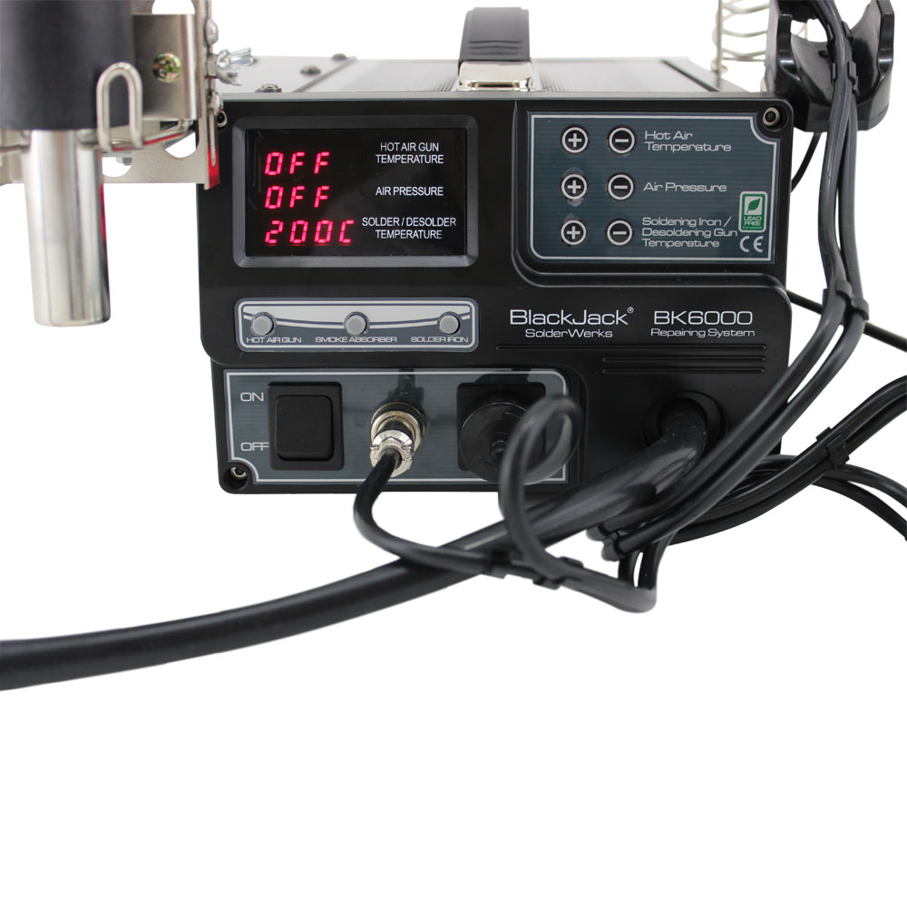 Deluxe Hot Air Station with Hot Air, Soldering Iron, Suction Gun & Mechanical Arm (Replaced by BK8000)