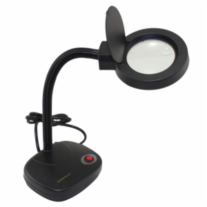 Magnifying Table Lamp w/LED Lights & 3x/15x Magnifier Lens