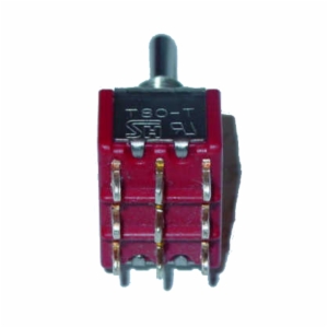 (ON) OFF (ON) 3PDT Miniature Toggle Switch