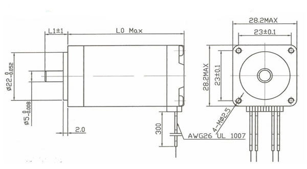 NEMA 11 Stepper Motor | 0.55 kg-cm | 6 Wire | 28BYG201 nema 5 20 wiring diagram 